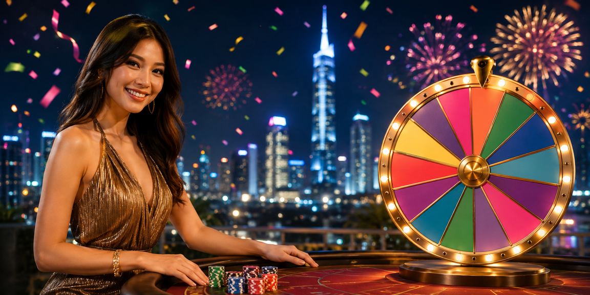 Meja roulette dengan bola berputar dalam permainan kasino
