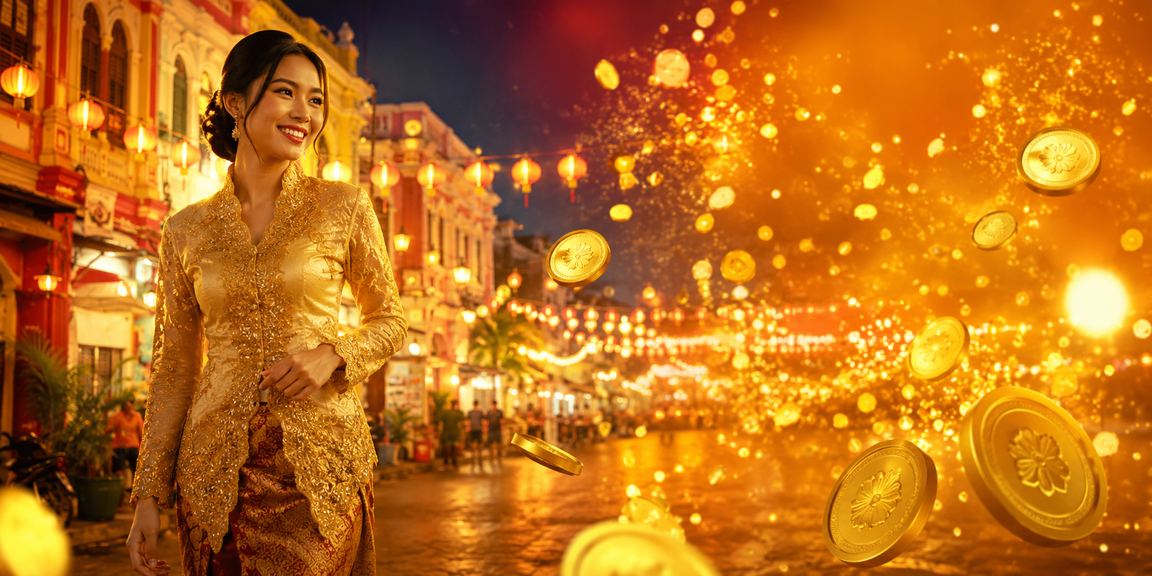 Wanita bermain roulette di kasino dengan pakaian tradisional
