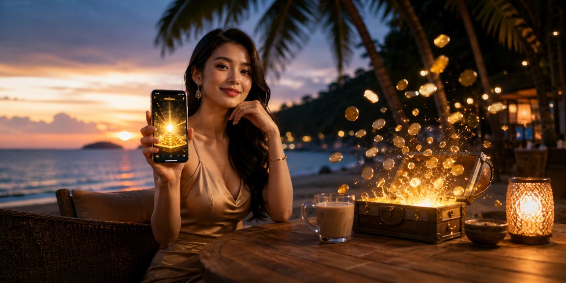 Pengguna membuat deposit selamat ke platform mrcoin di Pulau Pinang